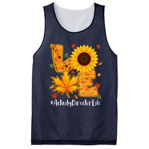 Funny Cute Love Activity Director Life Thanksgiving Autumn Fall Leaf Mesh Reversible Basketball Jersey Tank