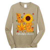 Funny Cute Love Activity Director Life Thanksgiving Autumn Fall Leaf Long Sleeve Shirt