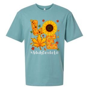 Funny Cute Love Activity Director Life Thanksgiving Autumn Fall Leaf Sueded Cloud Jersey T-Shirt