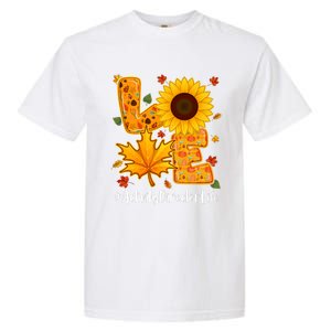 Funny Cute Love Activity Director Life Thanksgiving Autumn Fall Leaf Garment-Dyed Heavyweight T-Shirt