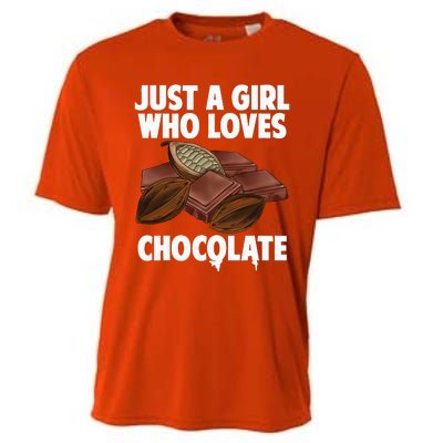 Funny Chocolate Lover Art For Women Girls Love Chocolate Cooling Performance Crew T-Shirt