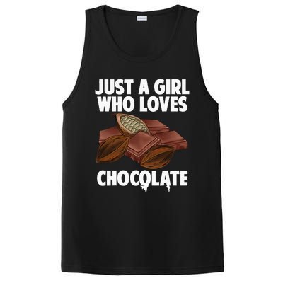 Funny Chocolate Lover Art For Women Girls Love Chocolate PosiCharge Competitor Tank