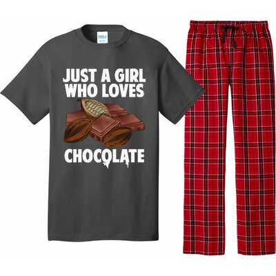 Funny Chocolate Lover Art For Women Girls Love Chocolate Pajama Set