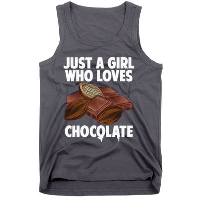 Funny Chocolate Lover Art For Women Girls Love Chocolate Tank Top