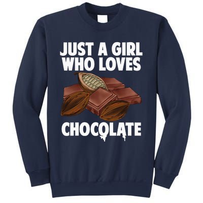 Funny Chocolate Lover Art For Women Girls Love Chocolate Sweatshirt