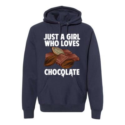 Funny Chocolate Lover Art For Women Girls Love Chocolate Premium Hoodie