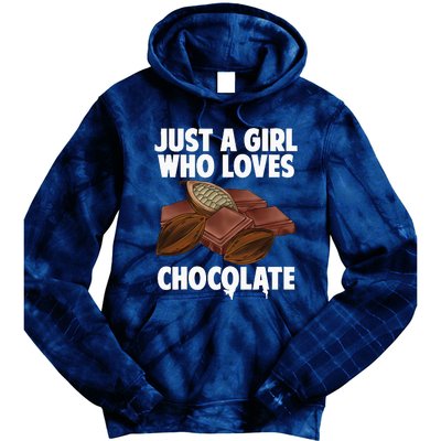 Funny Chocolate Lover Art For Women Girls Love Chocolate Tie Dye Hoodie