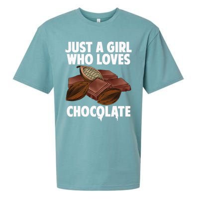 Funny Chocolate Lover Art For Women Girls Love Chocolate Sueded Cloud Jersey T-Shirt