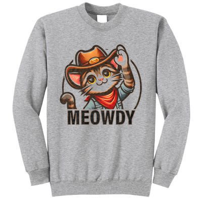 Funny Cat Lover Cute Kitten Cats Funny Pet Cat Owner Cowboy Tall Sweatshirt