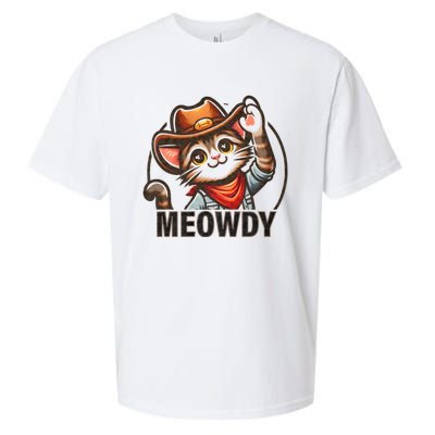 Funny Cat Lover Cute Kitten Cats Funny Pet Cat Owner Cowboy Sueded Cloud Jersey T-Shirt