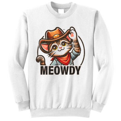 Funny Cat Lover Cute Kitten Cats Funny Pet Cat Owner Cowboy Sweatshirt