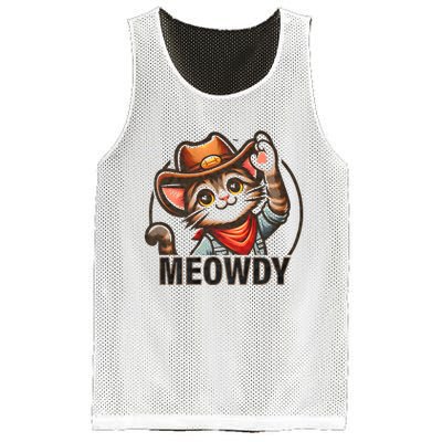 Funny Cat Lover Cute Kitten Cats Funny Pet Cat Owner Cowboy Mesh Reversible Basketball Jersey Tank