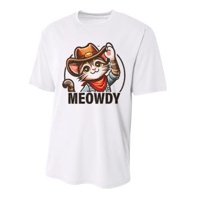 Funny Cat Lover Cute Kitten Cats Funny Pet Cat Owner Cowboy Performance Sprint T-Shirt