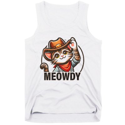 Funny Cat Lover Cute Kitten Cats Funny Pet Cat Owner Cowboy Tank Top