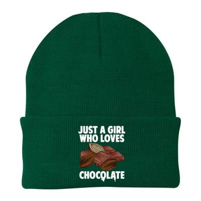 Funny Chocolate Lover Art For Women Girls Love Chocolate Knit Cap Winter Beanie