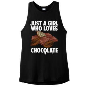 Funny Chocolate Lover Art For Women Girls Love Chocolate Ladies PosiCharge Tri-Blend Wicking Tank