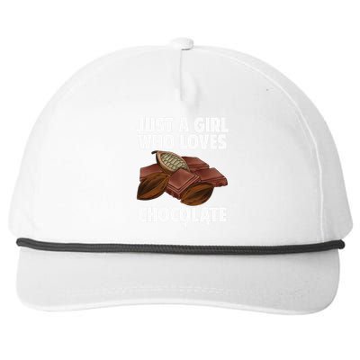 Funny Chocolate Lover Art For Women Girls Love Chocolate Snapback Five-Panel Rope Hat