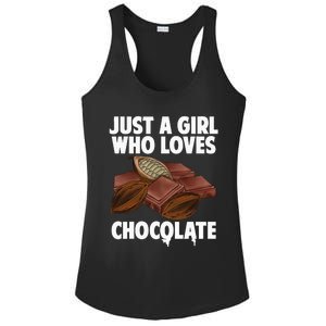 Funny Chocolate Lover Art For Women Girls Love Chocolate Ladies PosiCharge Competitor Racerback Tank