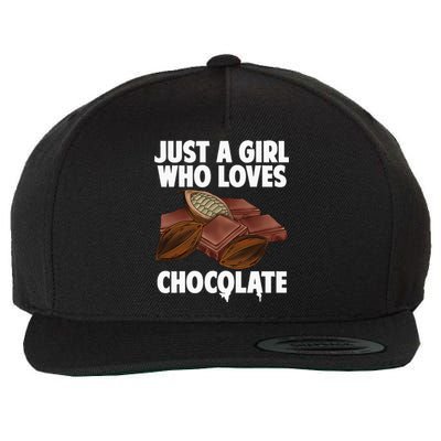 Funny Chocolate Lover Art For Women Girls Love Chocolate Wool Snapback Cap