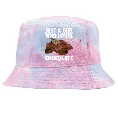 Funny Chocolate Lover Art For Women Girls Love Chocolate Tie-Dyed Bucket Hat