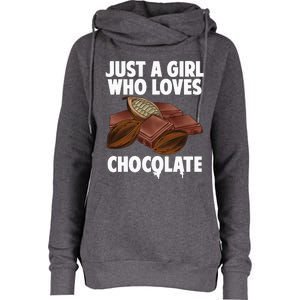 Funny Chocolate Lover Art For Women Girls Love Chocolate Womens Funnel Neck Pullover Hood