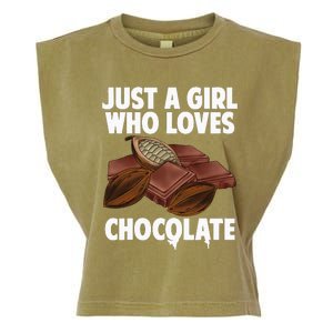 Funny Chocolate Lover Art For Women Girls Love Chocolate Garment-Dyed Women's Muscle Tee