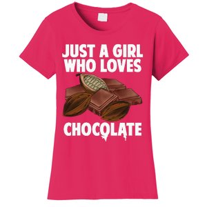 Funny Chocolate Lover Art For Women Girls Love Chocolate Women's T-Shirt