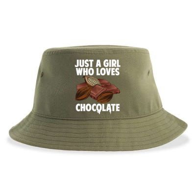 Funny Chocolate Lover Art For Women Girls Love Chocolate Sustainable Bucket Hat