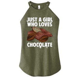 Funny Chocolate Lover Art For Women Girls Love Chocolate Women's Perfect Tri Rocker Tank