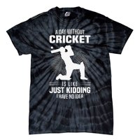 Funny Cricket Lover A Day Without Cricket Tie-Dye T-Shirt