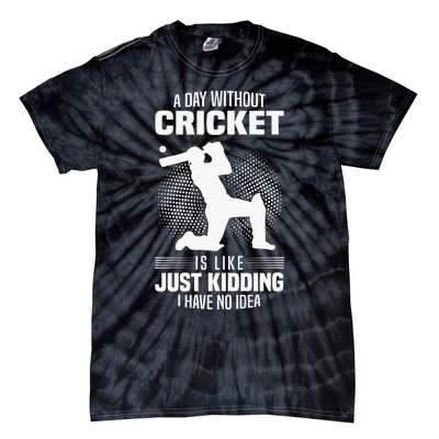 Funny Cricket Lover A Day Without Cricket Tie-Dye T-Shirt