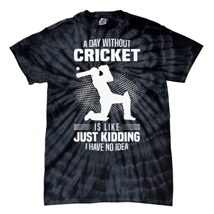 Funny Cricket Lover A Day Without Cricket Tie-Dye T-Shirt