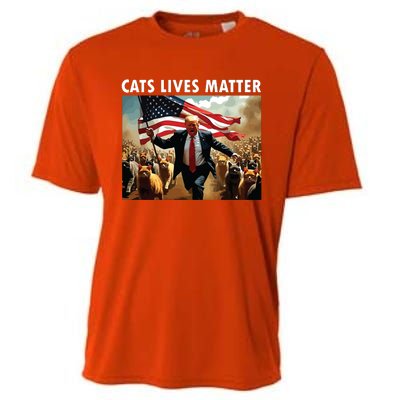 Funny Cat Lives Matter Pres Election 2024 Cats Dogs Pets Cooling Performance Crew T-Shirt