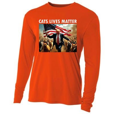 Funny Cat Lives Matter Pres Election 2024 Cats Dogs Pets Cooling Performance Long Sleeve Crew