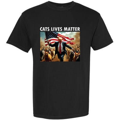 Funny Cat Lives Matter Pres Election 2024 Cats Dogs Pets Garment-Dyed Heavyweight T-Shirt