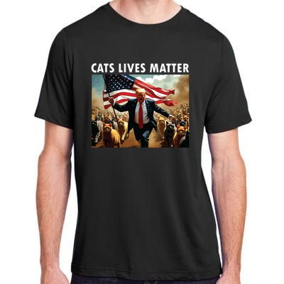 Funny Cat Lives Matter Pres Election 2024 Cats Dogs Pets Adult ChromaSoft Performance T-Shirt