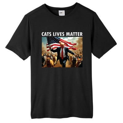 Funny Cat Lives Matter Pres Election 2024 Cats Dogs Pets Tall Fusion ChromaSoft Performance T-Shirt