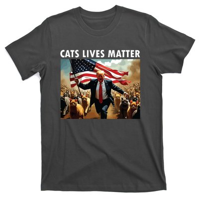 Funny Cat Lives Matter Pres Election 2024 Cats Dogs Pets T-Shirt