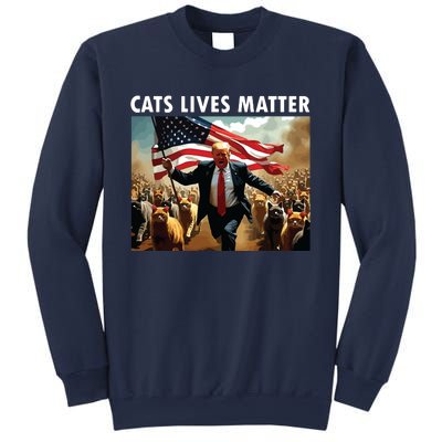 Funny Cat Lives Matter Pres Election 2024 Cats Dogs Pets Sweatshirt