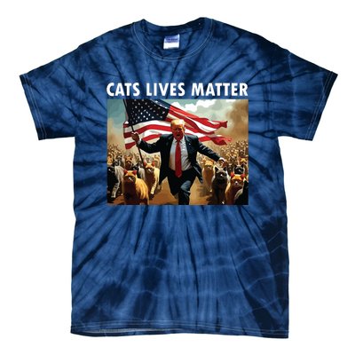 Funny Cat Lives Matter Pres Election 2024 Cats Dogs Pets Tie-Dye T-Shirt