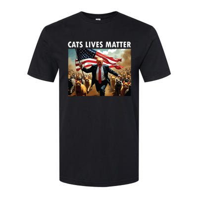 Funny Cat Lives Matter Pres Election 2024 Cats Dogs Pets Softstyle CVC T-Shirt