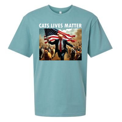 Funny Cat Lives Matter Pres Election 2024 Cats Dogs Pets Sueded Cloud Jersey T-Shirt