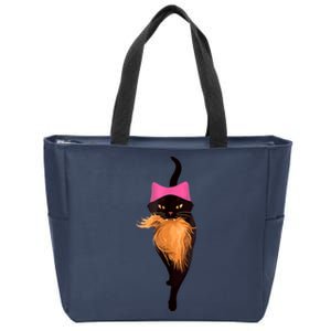 Funny Cat Ladies And Cat Guy Zip Tote Bag