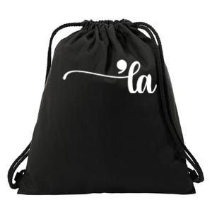 Funny Comma La Punctuation La Election 2024 Drawstring Bag