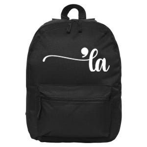 Funny Comma La Punctuation La Election 2024 16 in Basic Backpack