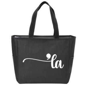 Funny Comma La Punctuation La Election 2024 Zip Tote Bag