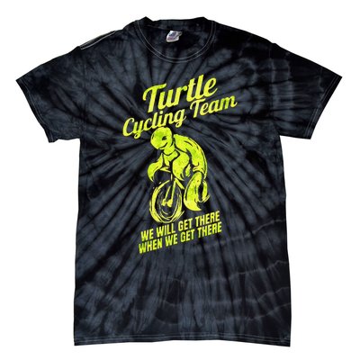 Funny Cycling Lover Cycle Design Bike Tour Bicycle Turtle Tie-Dye T-Shirt