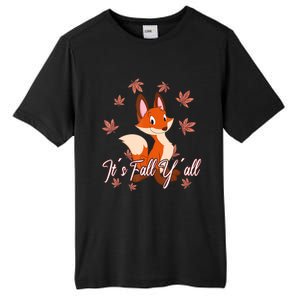 Funny Cute Love Fox Thanksgiving Happy Fall Yall Autumn Fall Yâ´All Tall Fusion ChromaSoft Performance T-Shirt