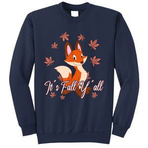 Funny Cute Love Fox Thanksgiving Happy Fall Yall Autumn Fall Yâ´All Sweatshirt