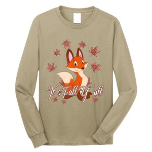 Funny Cute Love Fox Thanksgiving Happy Fall Yall Autumn Fall Yâ´All Long Sleeve Shirt